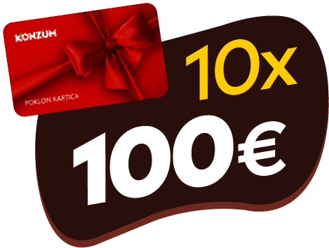 10x poklon kartica 100 €