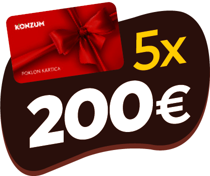 5x poklon kartica 200 €